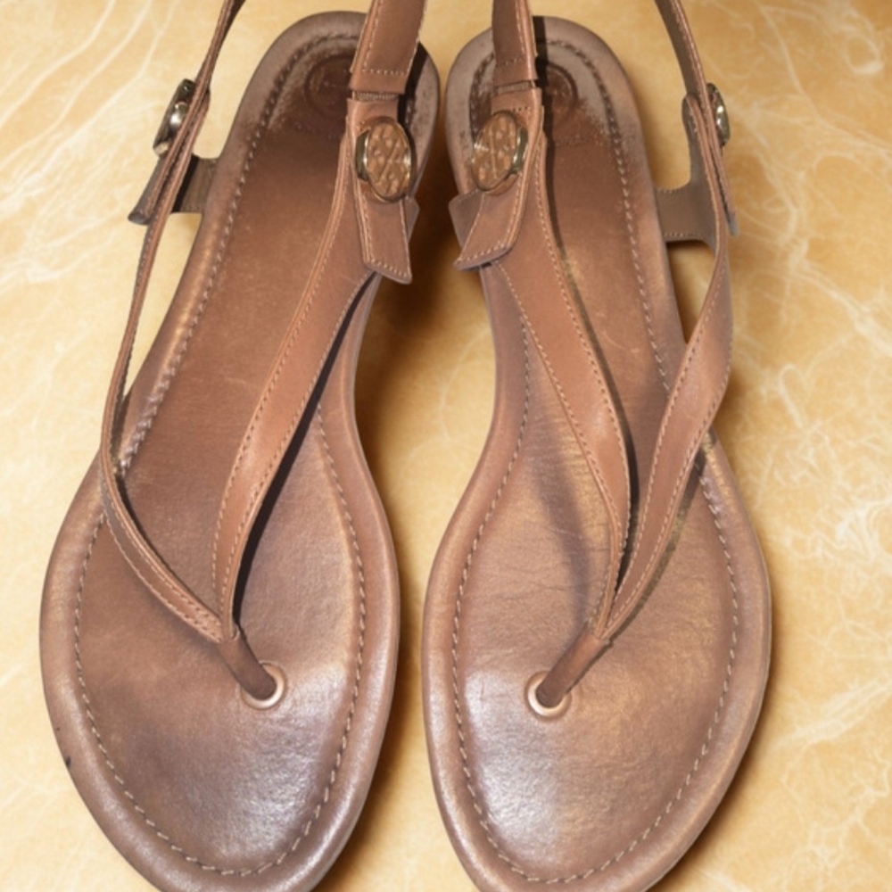 Tory Burch Tan Leather Women's Sandals
